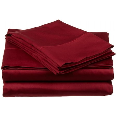 Superior  400 Thread Count Egyptian Cotton California King Sheet Set Solid  Burgundy 400CKSH SLBG